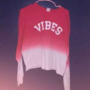 red and white vibes shirt